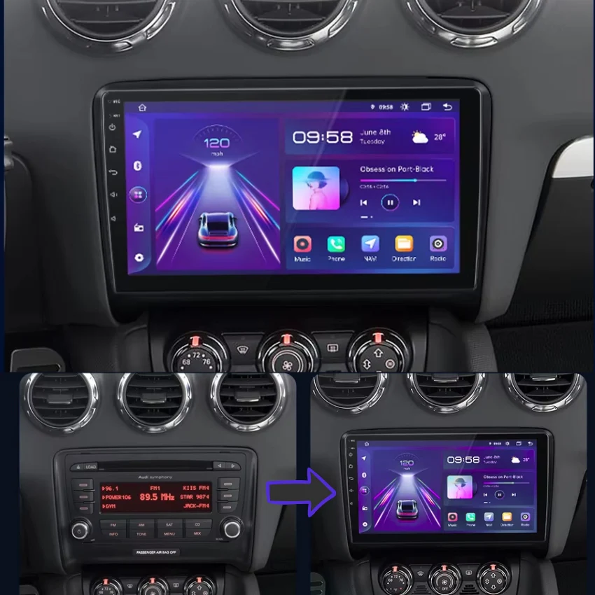 Ecran Autoradio Carplay Audi TT MK2 - Image 3
