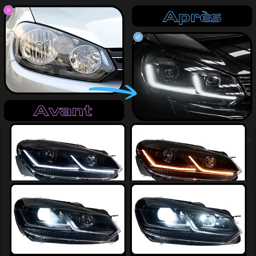 Feux Avant LED VW Golf 6 - Image 6