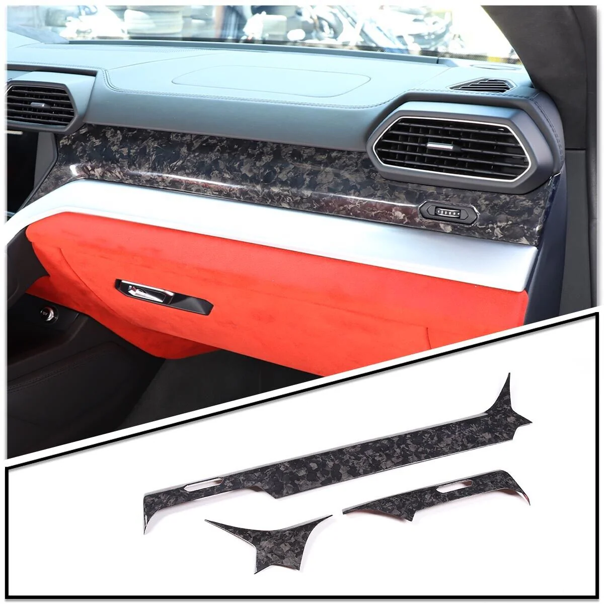 Insert Carbon Forgé Interieur Lamborghini Urus - Image 15