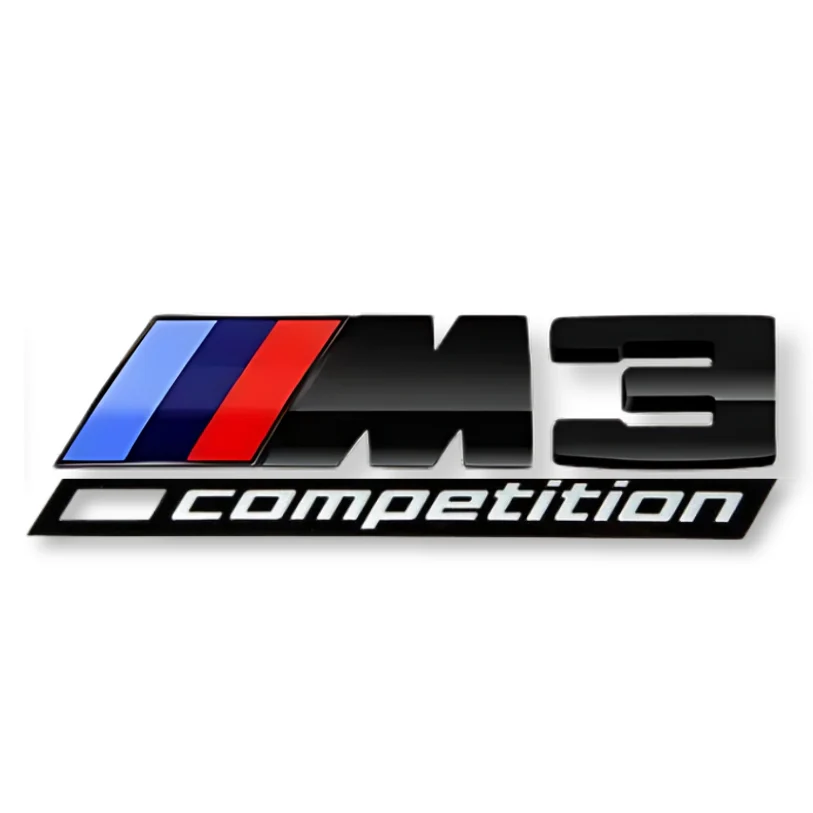 Logo BMW M2 / M3 / M4 / M5 Compétition Noir - Image 12