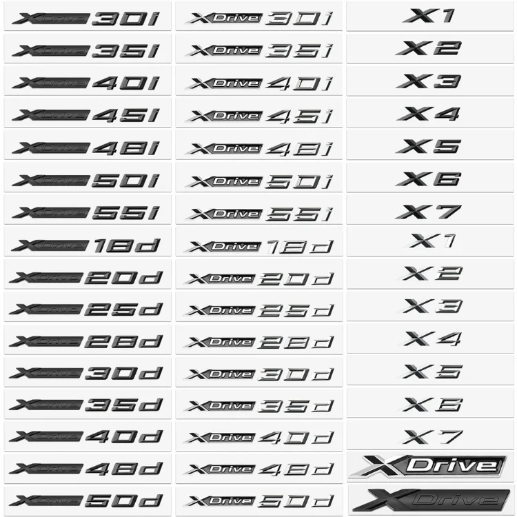 Logo Xdrive Noir Bmw X1 X3 X4 X4 X5 X6 X7 - Image 4
