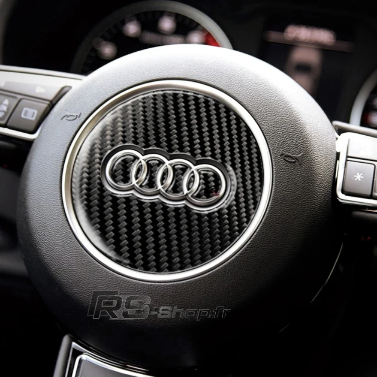 Sticker Volant Carbone Rond 3D Audi - Image 6
